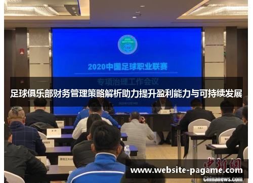 足球俱乐部财务管理策略解析助力提升盈利能力与可持续发展